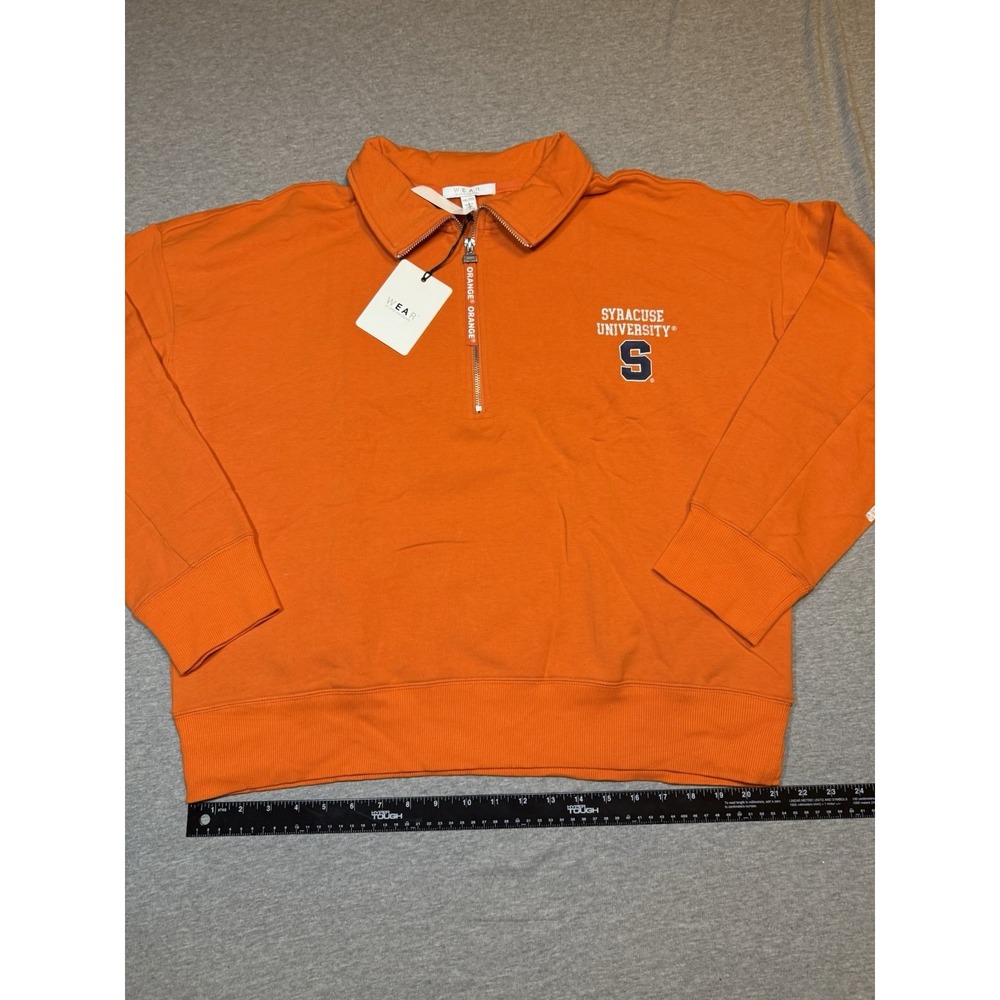Wear by Erin Andrews Women's NCAA Syracuse Orange Quarter Zip Pullover Size 2XL